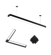 LED lineárna závesná kancelárska lampa 2x120cm 40W uhlová LED lineárna závesná kancelárska lampa 2x120cm 40W uhlová
