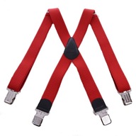Unisex DOUBLE Stretchy Suspenders červené Unisex DOUBLE Stretchy Suspenders červené