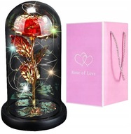 Darček LED Crystal Eternal Rose v skle