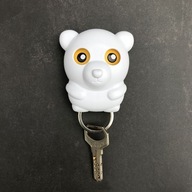 Vešiak na kľúče - biely medveď