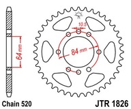 JT JTR1826.40 ZADNÉ OZUBENÉ KOLO JT JTR1826.40 ZADNÉ OZUBENÉ KOLO