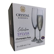BOHEMIA KLARA/SYLVIA POHÁRKA ŠAMPANSKÉHO 220ML 6KS