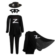 Kostým Zorro 110-120cm kombinéza, maska, klobúk Kostým Zorro 110-120cm kombinéza, maska, klobúk
