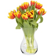 TREND DO DOMOV Sklenená váza na kvety, výška 18 cm