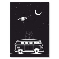 Kovový podkrovný plaketový obraz vyrobený z kovového obrazového plechu Camper VAN Kamper Kovový podkrovný plaketový obraz vyrobený z kovového obrazového plechu Camper VAN Kamper