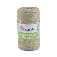 Yarart Twisted Macrame Lurex 3mm 753 béžový reťazec Yarart Twisted Macrame Lurex 3mm 753 béžový reťazec
