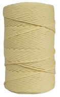 Macrame bavlnená šnúrka 3mm 200m žltá Macrame bavlnená šnúrka 3mm 200m žltá