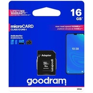 16GB pamäťová karta GOODRAM MicroSD