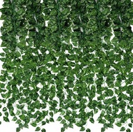 12 x Ivy GARLAND ZELENÉ UMELÉ LISTY 25M