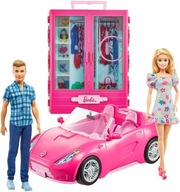 Barbie Big Set bábika, skriňa a kabriolet GVK05