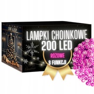 LAMPY NA VIANOČNÝ STROMČEK 200 LED VIANOČNÉ RUŽOVÉ VONKAJŠIE VNÚTORNÉ LAMPY NA VIANOČNÝ STROMČEK 200 LED VIANOČNÉ RUŽOVÉ VONKAJŠIE VNÚTORNÉ