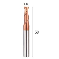 VHM tvrdokovová fréza 2p 1mm stopka 4mm TiAlN 55HRC CNC