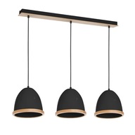 STUDIO Stropná lampa Čierna Hnedá Kovové tienidlo 3xE27 65x90cm Závesné STUDIO Stropná lampa Čierna Hnedá Kovové tienidlo 3xE27 65x90cm Závesné