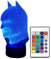 3D LED USB LAMPA V TVARE BATMAN NOČNEJ LAMPY 16 FARIEB + DIAĽKOVÉ 3D LED USB LAMPA V TVARE BATMAN NOČNEJ LAMPY 16 FARIEB + DIAĽKOVÉ