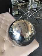 Oceľová guľa, strieborná, zrkadlová farba, Lesk, 30 cm