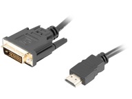 HDMI - DVI-D kábel LANBERG 1,8 m Čierny