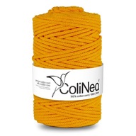 Colinea String sa prepletala pre makramu 100% bavlnu, 5 mm 100 m, tmavo žltá Colinea String sa prepletala pre makramu 100% bavlnu, 5 mm 100 m, tmavo žltá