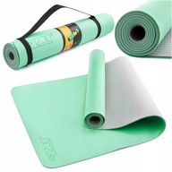 Podložka na jogu 180x60 10 mm mätová a šedá 4Fizjo Podložka na jogu 180x60 10 mm mätová a šedá 4Fizjo
