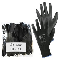 Pracovné rukavice CXS Brita Black 36 párov, veľkosť 10 Pracovné rukavice CXS Brita Black 36 párov, veľkosť 10