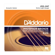 D'ADDARIO EJ15 - struny pre akustickú gitaru D'ADDARIO EJ15 - struny pre akustickú gitaru