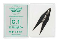 Nože do rezacích strojov pre stroje na rezanie pneumatík PSO - C1 3-5mm 20 ks. Nože do rezacích strojov pre stroje na rezanie pneumatík PSO - C1 3-5mm 20 ks.
