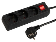Predlžovací kábel so spínačmi 5m Power Strip 3 zásuvky Predlžovací kábel so spínačmi 5m Power Strip 3 zásuvky