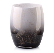 Dekoratívna sklenená váza Cristie Barrel, čierna