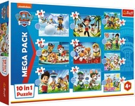 Sada puzzle Paw Patrol Mega Pack 10 v 1 farebné a ekologické Sada puzzle Paw Patrol Mega Pack 10 v 1 farebné a ekologické