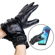 Zateplené pánske rukavice z prírodnej kože s úpravou - Rovicky M