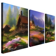 OBRAZ do obývačky, 3 kusy, 120x60 Krajina OBRAZ do obývačky, 3 kusy, 120x60 Krajina