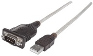 Konvertorový adaptér USB na RS232/DB9 M/M, Kábel 45 cm