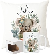 SET VANKÚŠ + HRNČEK KOALA eukalyptové listy + ľubovoľné meno SET VANKÚŠ + HRNČEK KOALA eukalyptové listy + ľubovoľné meno