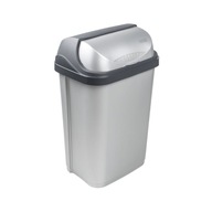smetný kôš s otočným vekom, svetlostrieborný, 25L smetný kôš s otočným vekom, svetlostrieborný, 25L