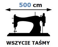 Služba našitia pásky do závesu šírky 500 cm Služba našitia pásky do závesu šírky 500 cm