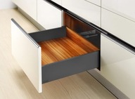 Stredná zásuvka ANTRACITOVÁ H126 500mm AMIX SLIM BOX