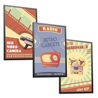 RETRO GARÁŽ sada 3 ks plagátov 30x40 do obývačky RETRO GARÁŽ sada 3 ks plagátov 30x40 do obývačky