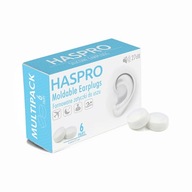 Zátkové chrániče sluchu HASPRO Tvarovateľné zátkové chrániče sluchu 6 párov