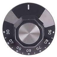 Gombík termostatu pre max.90 °C 30-90 °C čierny