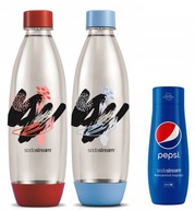 Fľaša Soda Stream x2 Fuse 1L farby + PEPSI sirup