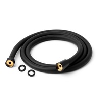 Hladká čierna PVC sprchová hadica pre 150 slúchadlá