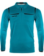 SIENA-Rozhodcovská košeľa s dlhým rukávom - tyrkysová;XS