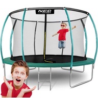 ZÁHRADNÁ TRAMPOLÍNA 12FT/374CM SO SIEŤOU, PROFILOVANÝMI STĹPIKAMI A REBRÍKOM ZÁHRADNÁ TRAMPOLÍNA 12FT/374CM SO SIEŤOU, PROFILOVANÝMI STĹPIKAMI A REBRÍKOM