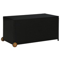 Záhradný úložný box, čierny, 130x65x115 cm PE ratan