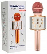 JYWK369-4 ružovo-zlatý hračkársky mikrofón