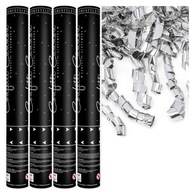 4x CONFetti STRIEĽKOVÉ TRUBKY STRIEBORNÉ SERPENTÍNY L 4x CONFetti STRIEĽKOVÉ TRUBKY STRIEBORNÉ SERPENTÍNY L