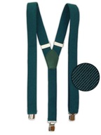 Unisex zelené traky na nohavice - 2,5 cm, fľaškovo zelené X49 Unisex zelené traky na nohavice - 2,5 cm, fľaškovo zelené X49