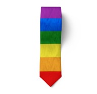 Kravata PRIDE LGBT s dúhovými prúžkami