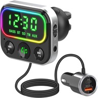 FM vysielač Bluetooth mSD handsfree sada + USB nabíjačka + USB-C QC3 PD FM vysielač Bluetooth mSD handsfree sada + USB nabíjačka + USB-C QC3 PD