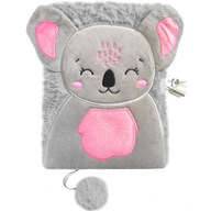 PLYŠOVÝ DENNÍK S KĽÚČOVÝM ZÁMKOM NOTEBOOK HAIRY MAN KOALA 3D POMPON PLYŠOVÝ DENNÍK S KĽÚČOVÝM ZÁMKOM NOTEBOOK HAIRY MAN KOALA 3D POMPON