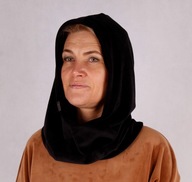 DÁMSKA KUKLA, ČIERNA PREMIUM, TEPLÁ A KRÁSNA